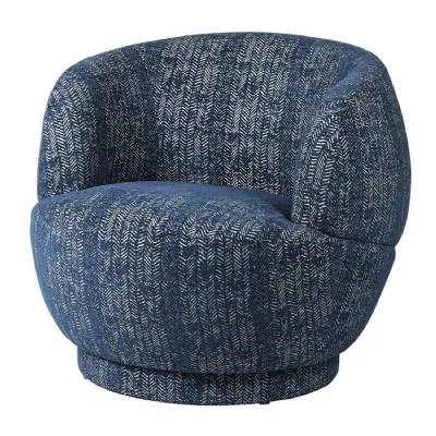 Harrison Blue Striped Egg Chair