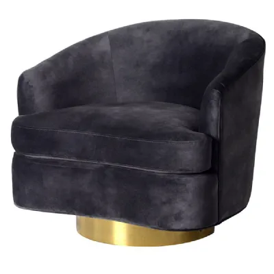 Slate Grey Swivel Chair