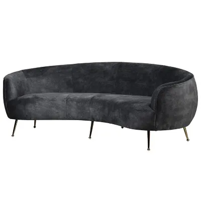 Vea Grey Curved Sofa