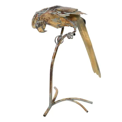 Golden Parrot Sculpture