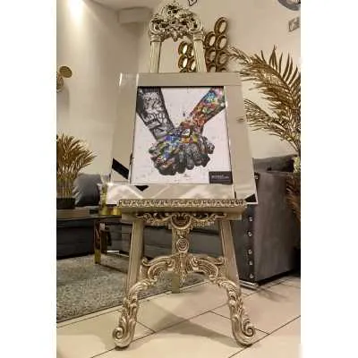 Unity Hands Graffiti Wall Art Mirror Frame