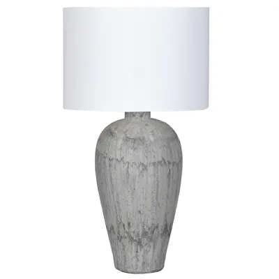 Hand Finished Mottled Table Lamp with Linen Shade