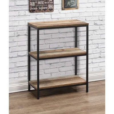 Industrial Wood Effect 3 Tier Bookcase