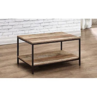 Industrial Wood Effect Coffee Table