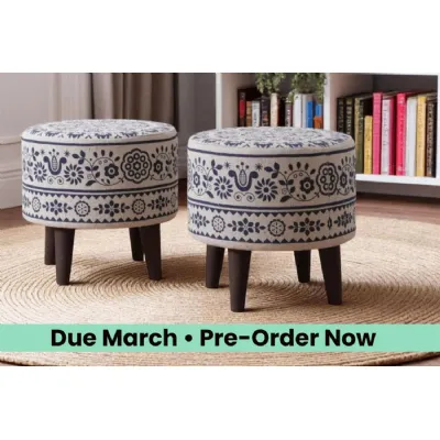 Small Footstool Navy (2 Stools per Box)