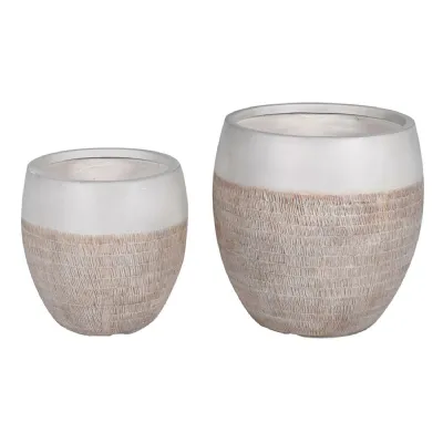 Set of 2 Organic Planters