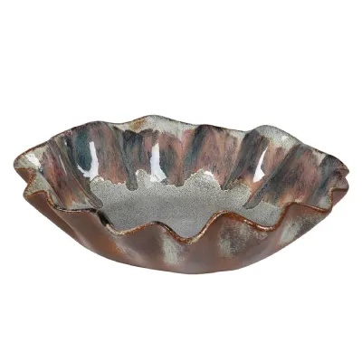 Brown Ombre Pleated Bowl
