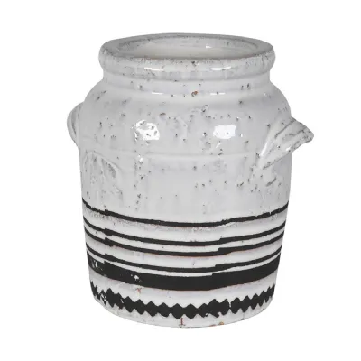 Black and White Aztec Vase