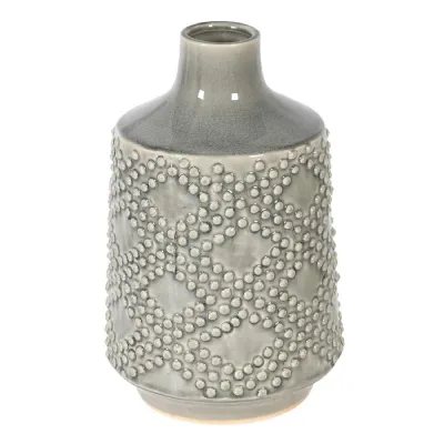 Small Soft Grey Dots Ceramic Vase