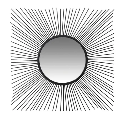Black Square Starburst Mirror