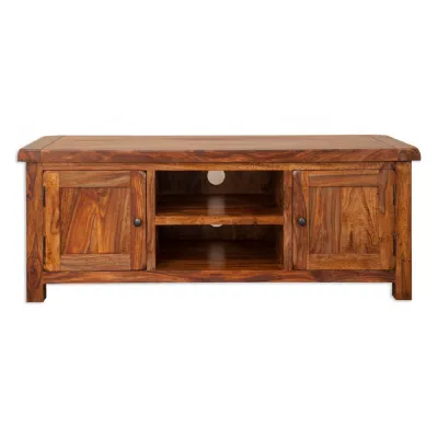Traditional Sheesham Wood Large 2 Door TV Unit