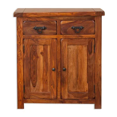 Traditional Sheesham Wood Mini 2 Door 2 Drawer Sideboard