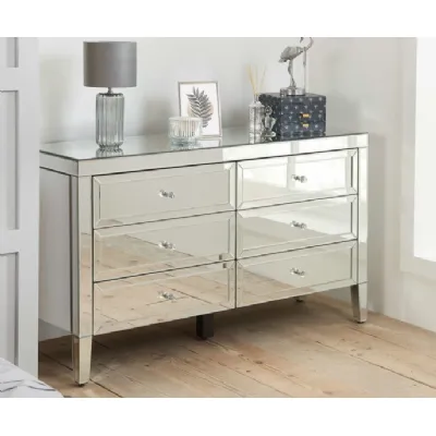 Mirrored 6 Drawer Chest