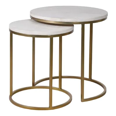 Nest of 2 Emerson Vellum Tables