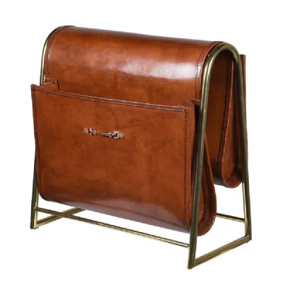 Leather Magazine Holder