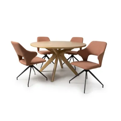 Red Brick Fabric Upholstered Curved Dining Chair Black Legs