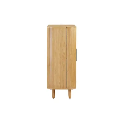 Natural Oak Small 2 Door Cocktail Drinks Cabinet