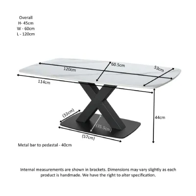 Coffee Table In White Stone
