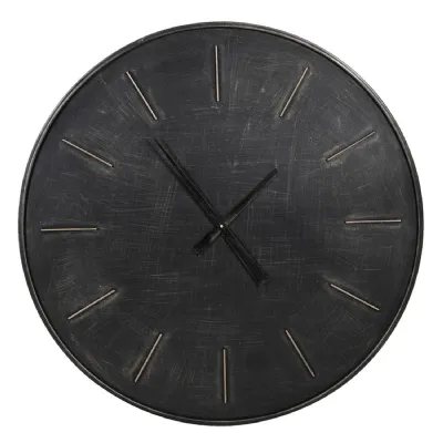 Large Black Metal Roman Numerals Clock