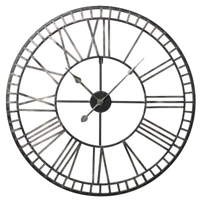 Gold Numerals Metal Clock