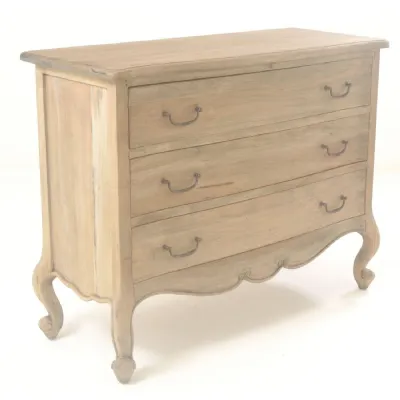 Vintage Mahogany Aged Finish 3 Drawer Chest with Curved Legs