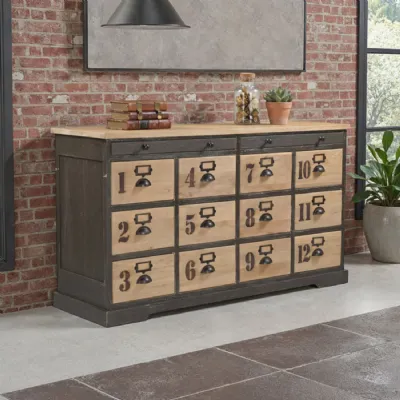 Vintage Industrial 12 Drawer Chest