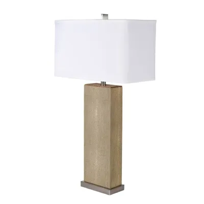 Shagreen Against The Grain Table Lamp with Linen Shade