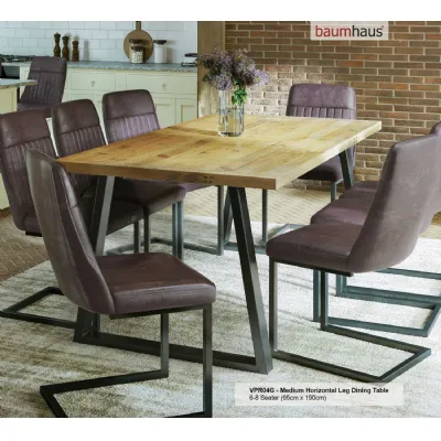 Urban Elegance Reclaimed Table MEDIUM (Horizontal Leg 95cm x 190cm top) 6 8 seater