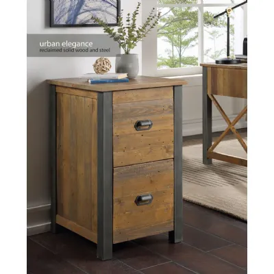 Urban Elegance Reclaimed Two Drawer Filing Cabinet