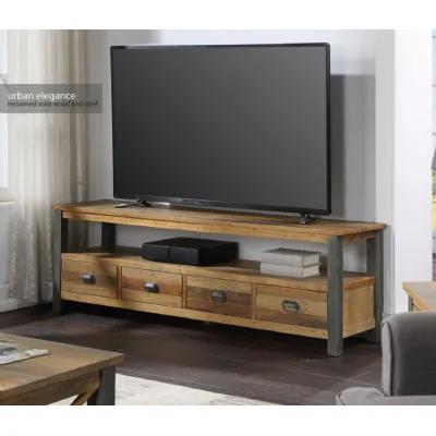Urban Elegance Reclaimed Extra Large Widescreen TV unit