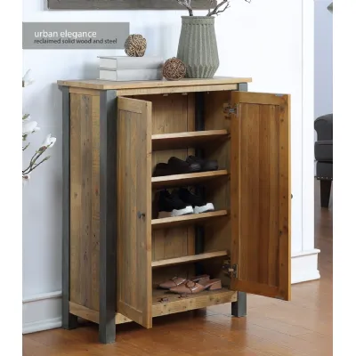 Urban Elegance Reclaimed Large Shoe Storage Cupboard