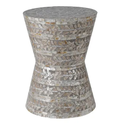 Birch Capiz Stool