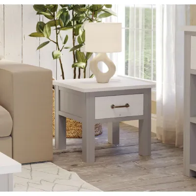Greystone Lamp Table With drawer