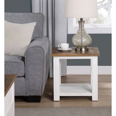 Splash of White Lamp Table