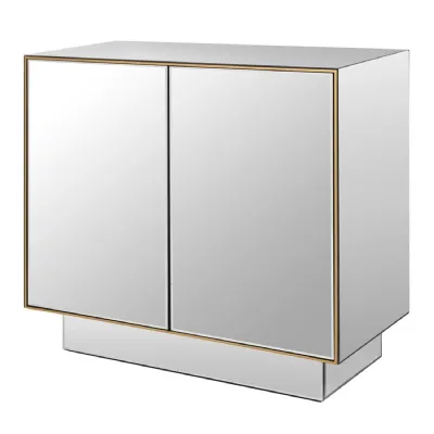 Floating Mirrored 2 Door Cupboard
