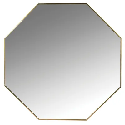 Octagonal Gold Mirror