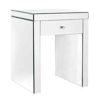 Modern Venetian Glass Mirrored Bedside