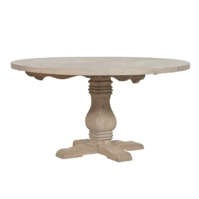 Rustic Round Cedar Pedestal Dining Table