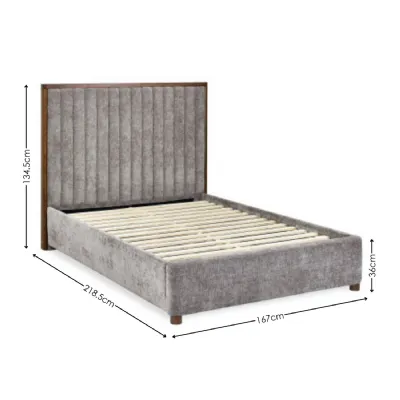 Whitmore Grey Chenille Upholstered King Bed