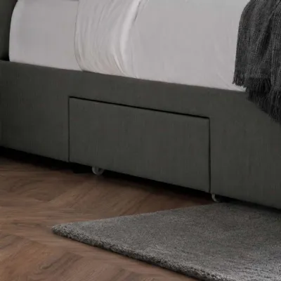 Wilton 4 Drawer 135cm Double Bed Dark Grey Linen