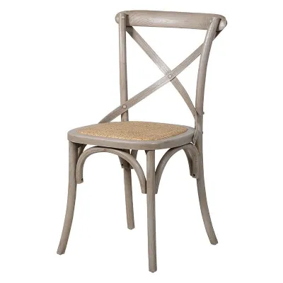 X Back Dining Chair Antique Style Shabby Chic