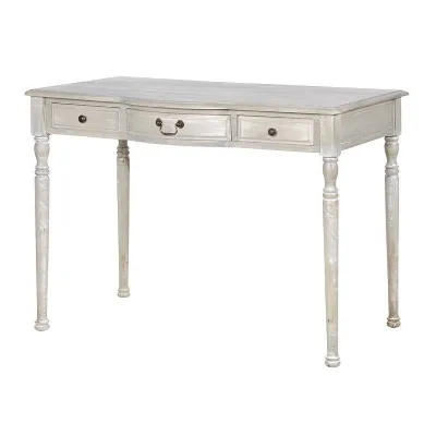 Oak 3 Drawer Large Computer Writing Desk