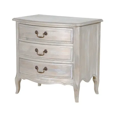 Georgian Distressed 3 Drawer Bedside Table