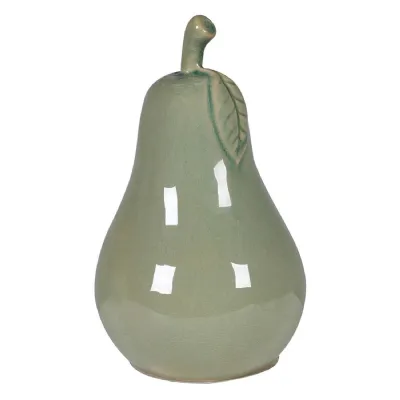 Sage Ceramic Pear Ornament