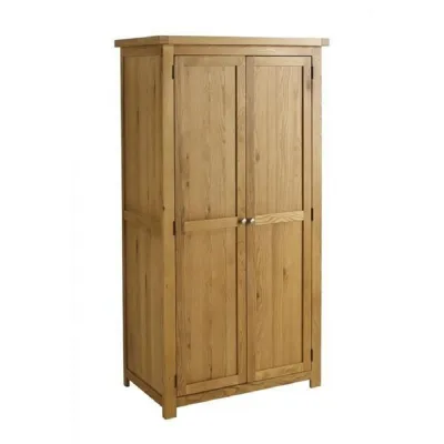 Solid Oak 2 Door Wardrobe