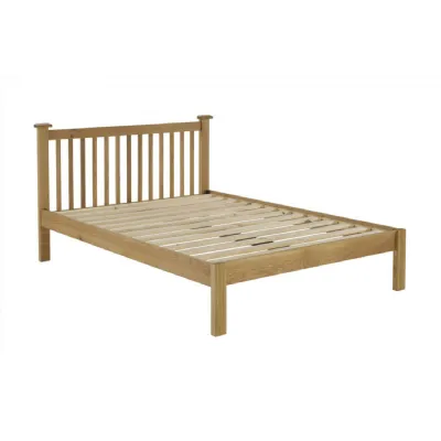 Solid Oak Low End 4ft 6 Bed