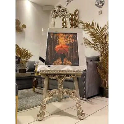 Woods Scene Orange Umbrella Wall Art Mirror Frame