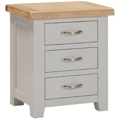 3 Drawer Bedside (MOON GREY)