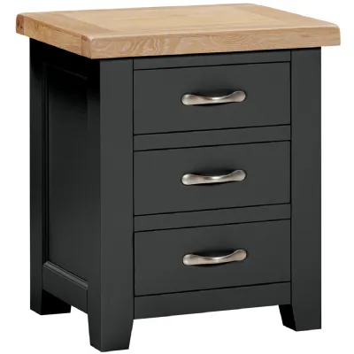 3 Drawer Bedside (WPT001 RAVEN)