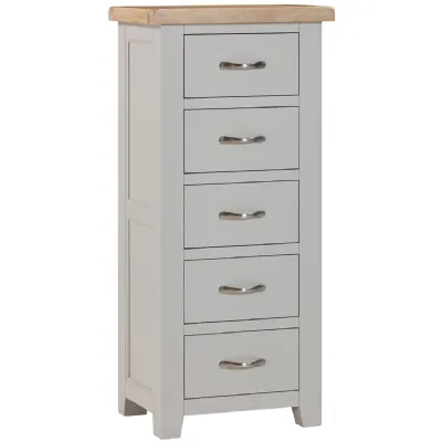 5 Drawer Tall Chest (MOON GREY)